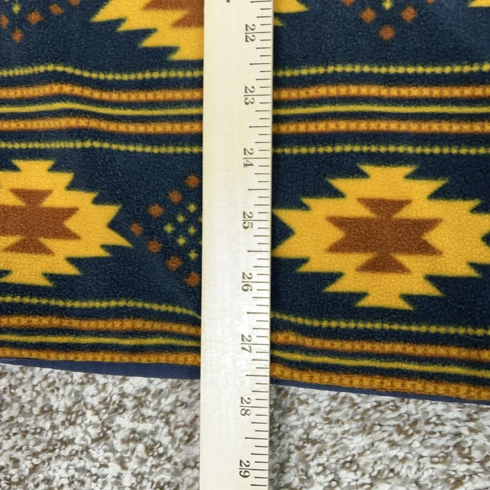 Duluth Trading Co‎ Pullover Mens Large Blue Fleece 1/2 Zip Sweater Aztec Hiking